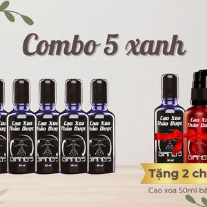 Combo 5 chai Cao xoa thảo dược Giang's chuyên dùng cho Cổ Vai-Gáy  