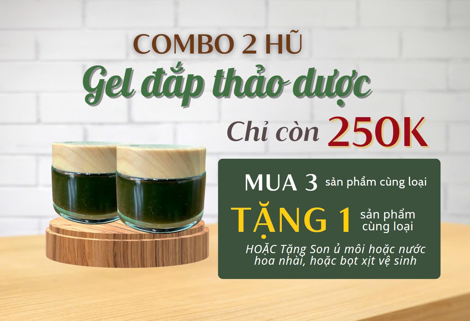 Combo 2 hũ Gel đắp thảo dược (hũ 50gr)