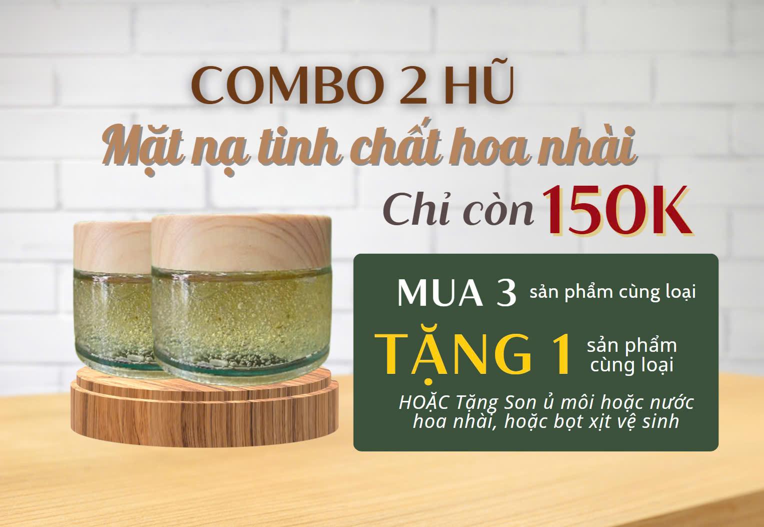 COMBO 2 HŨ MẶT NẠ TINH CHẤT HOA NHÀI 50GR