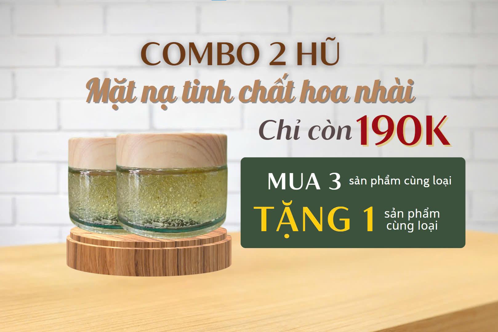 COMBO 2 HŨ MẶT NẠ TINH CHẤT HOA NHÀI 50GR