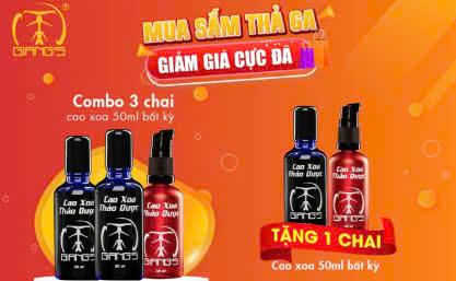 Combo 2 Cao xoa thảo dược Giang's chuyên dùng cho Cổ Vai-Gáy và 1 Hiệu quả nhanh - Hấp thụ tốt