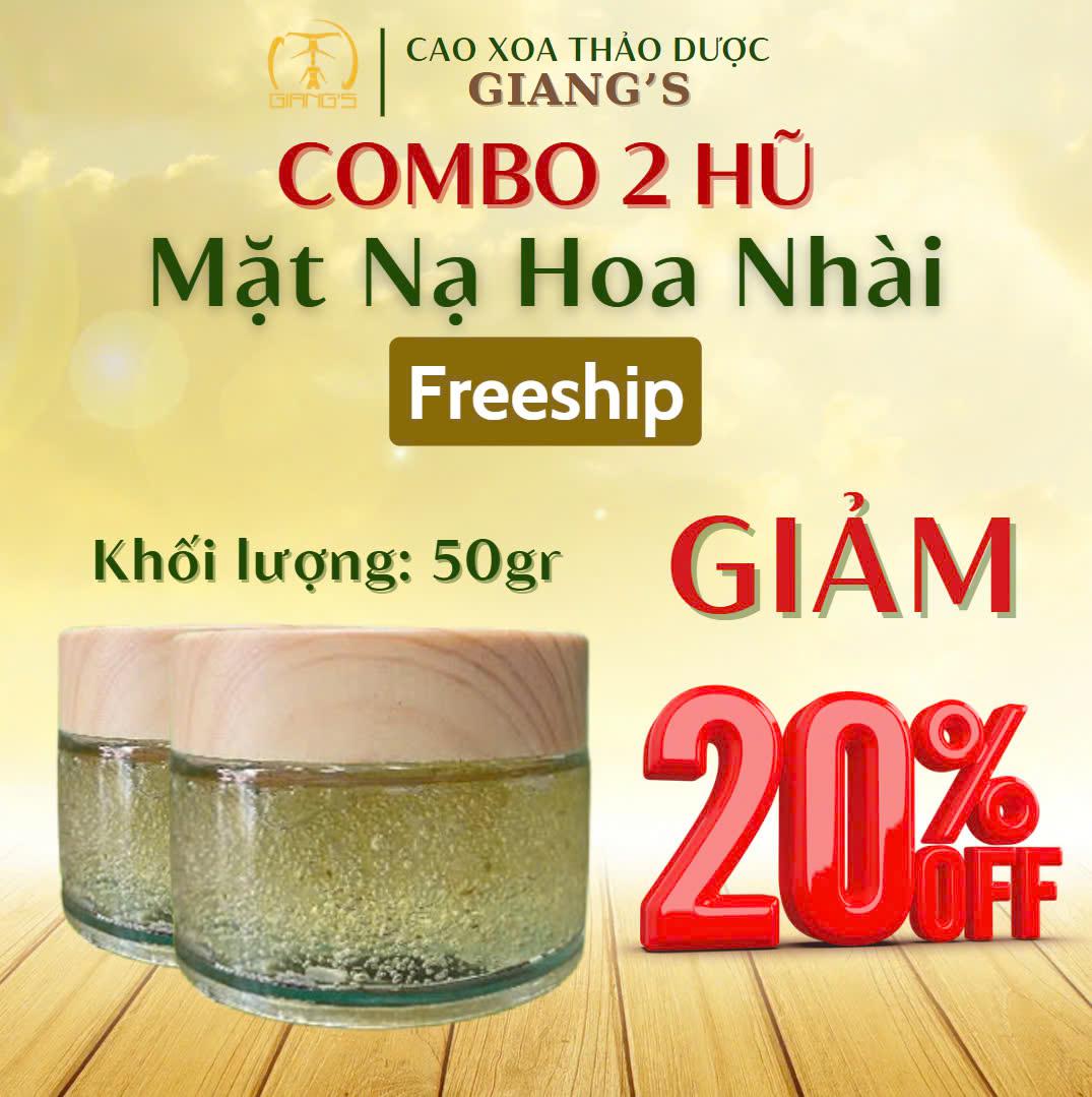 COMBO 2 HŨ MẶT NẠ TINH CHẤT HOA NHÀI 50GR