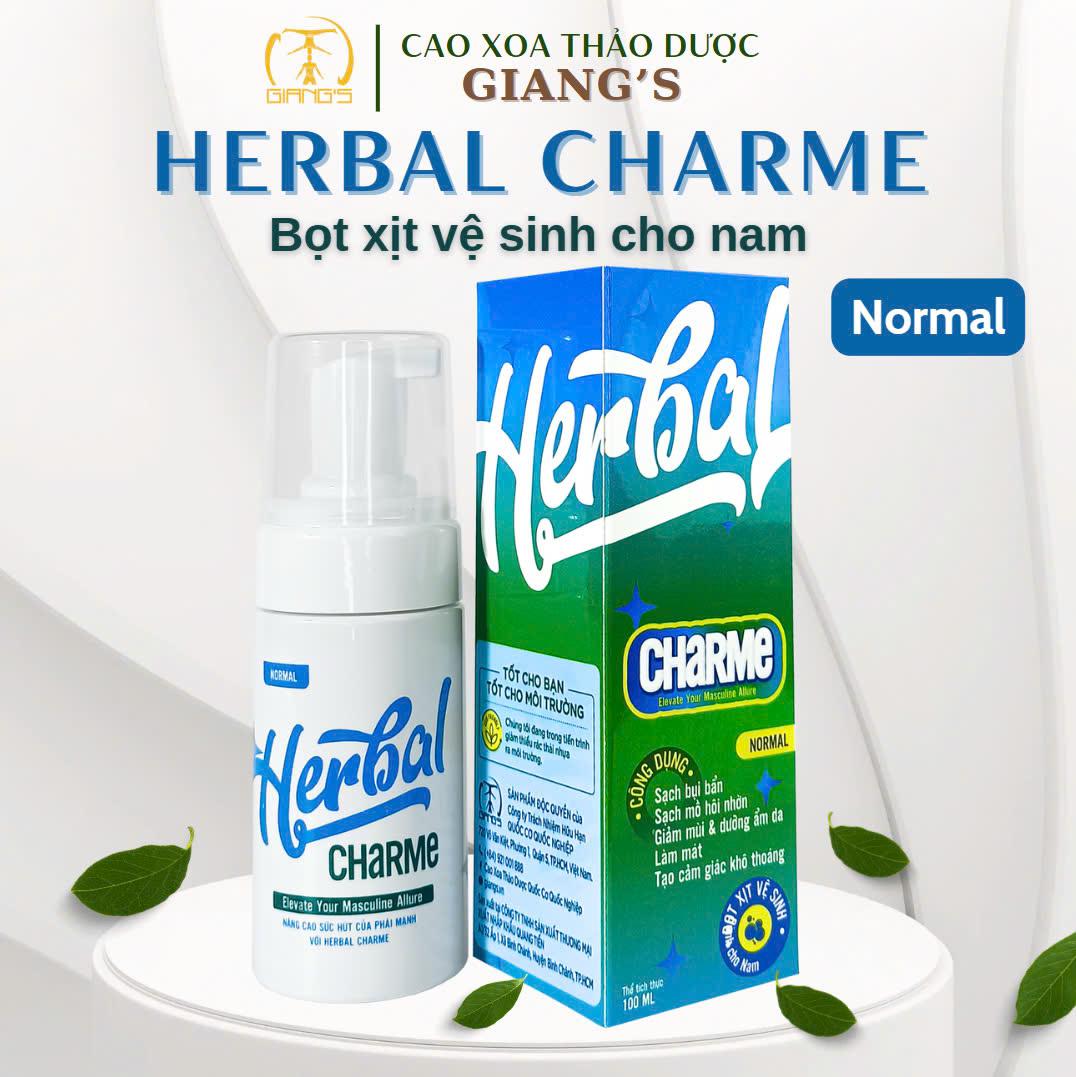 HERBAL CHARME (NORMAL) (Bọt  xịt Vệ Sinh Nam; Ấm Nóng Nhẹ)