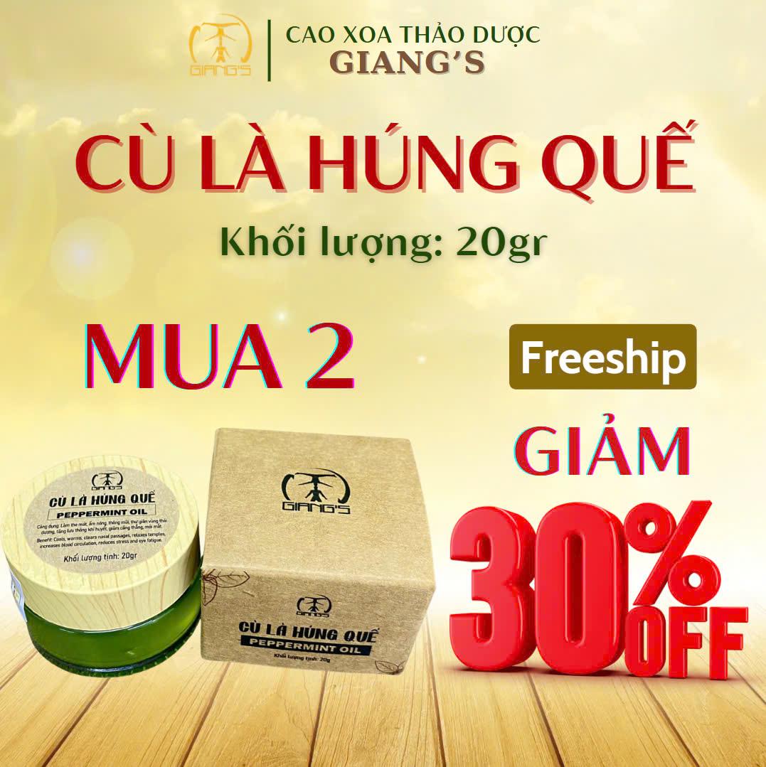 Combo 2 hũ dầu cù là húng quế 20gr 