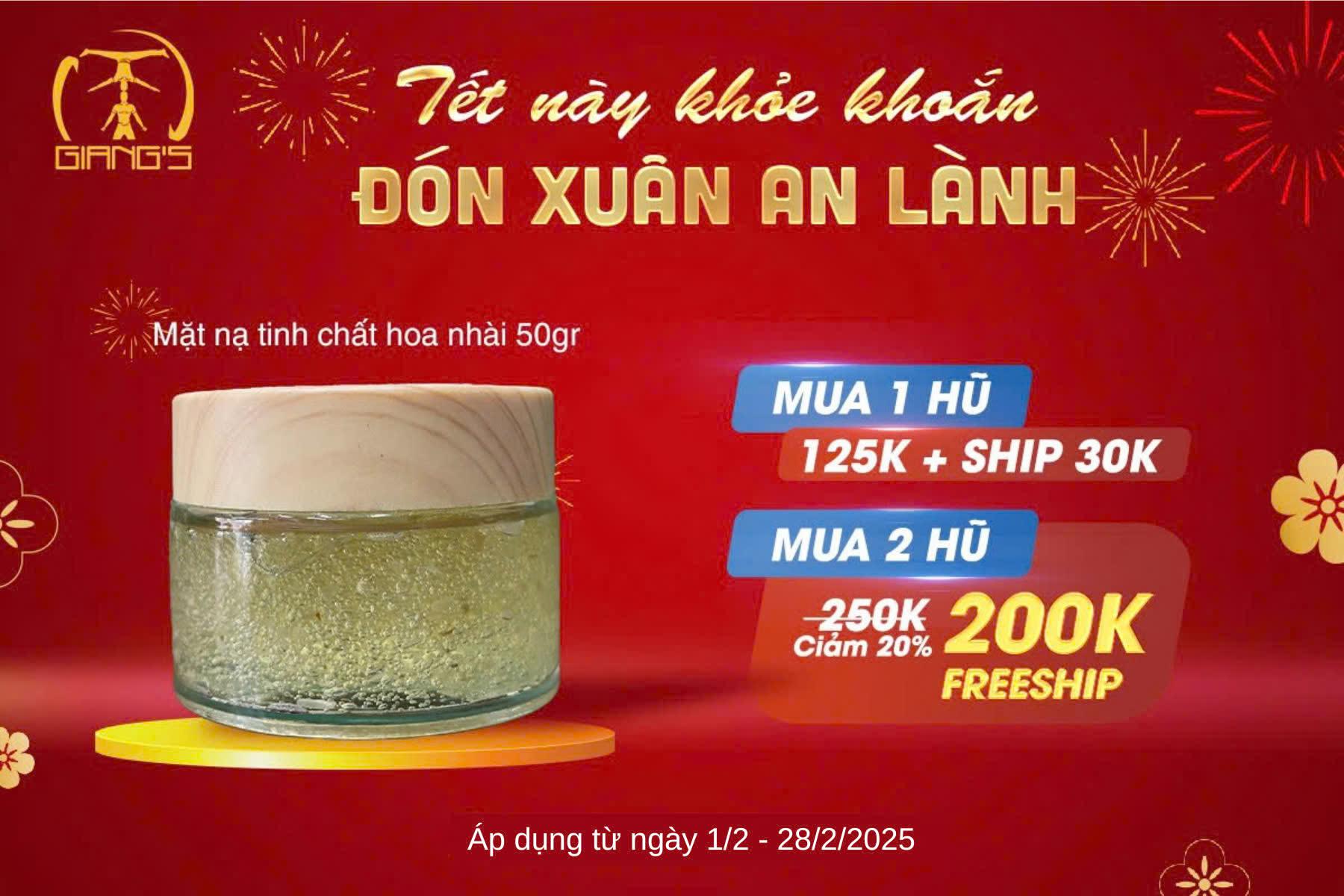 COMBO 2 HŨ MẶT NẠ TINH CHẤT HOA NHÀI 50GR