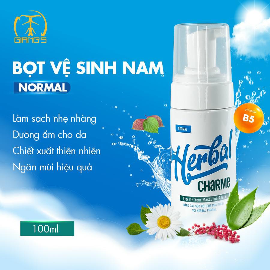 Herbal Charme (Normal) (Bọt  xịt Vệ Sinh Nam; Ấm Nóng Nhẹ)