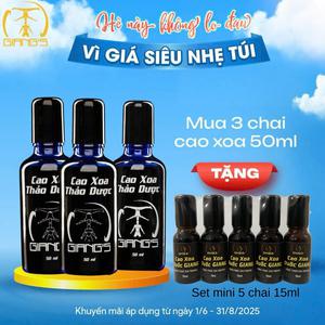 Combo 3 Cao xoa thảo dược Giang's chuyên dùng cho Cổ Vai-Gáy 