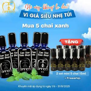 Combo 5 chai Cao xoa thảo dược Giang's chuyên dùng cho Cổ Vai-Gáy  