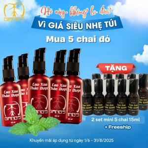 Combo 5 chai Cao xoa thảo dược Giang's Hiệu quả nhanh-Hấp thụ tốt
