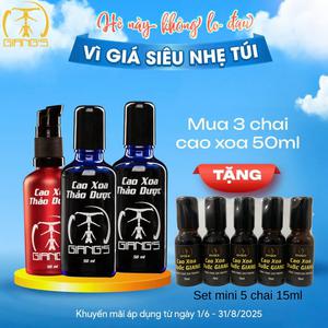 Combo 2 Cao xoa thảo dược Giang's chuyên dùng cho Cổ Vai-Gáy và 1 Hiệu quả nhanh - Hấp thụ tốt