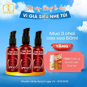 Combo 3 chai Cao xoa Thảo dược Giang's Hiệu quả nhanh Hấp thụ tốt