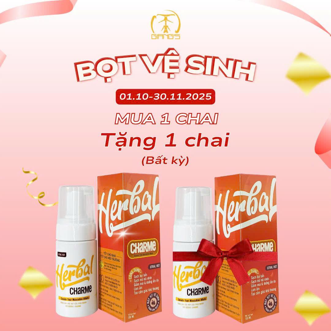 Herbal Charme (Ultra Hot) (Bọt xịt Vệ Sinh Nam; Nóng ấm)
