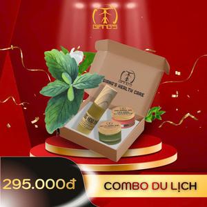 Combo du lịch : 1 chai Nước hoa nhài,  1 hũ Son dưỡng môi tiêu hồng, 1  hũ Cù là húng quế
