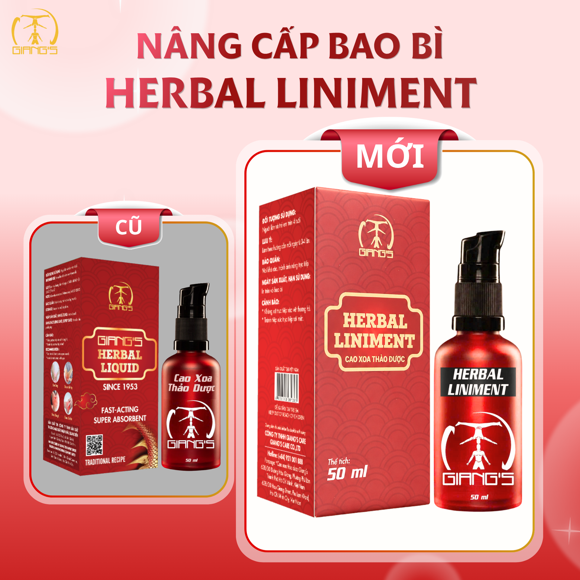 NÂNG CẤP BAO BÌ HERBAL LINIMENT