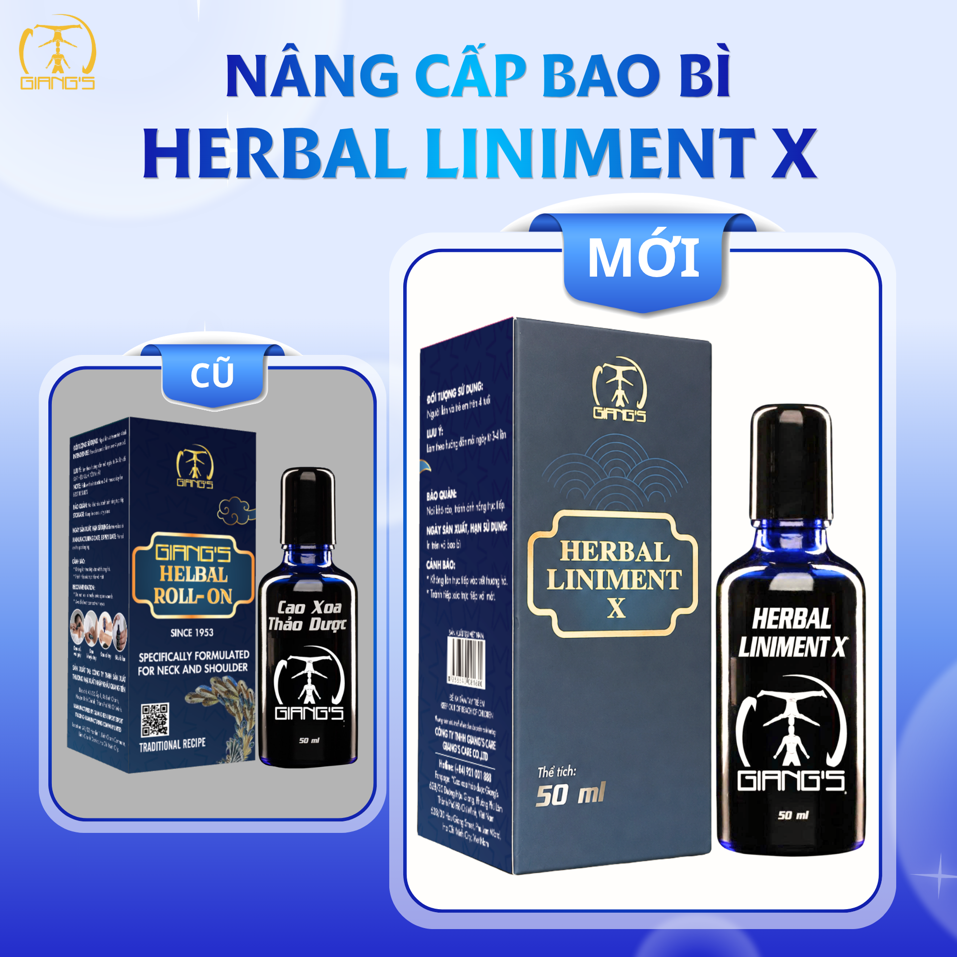 NÂNG CẤP BAO BÌ HERBAL LINIMENT X