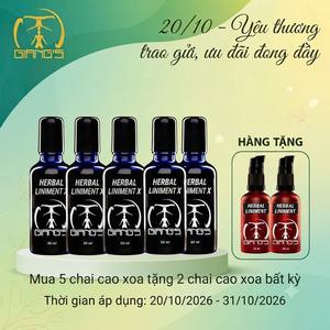 Combo 5 chai Cao xoa thảo dược Giang's chuyên dùng cho Cổ Vai-Gáy  